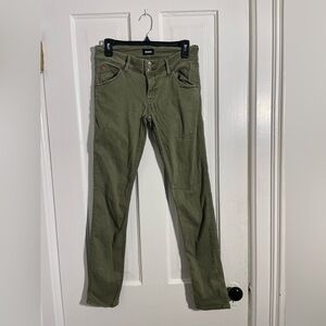 Hudson Skinny Jeans Olive Green